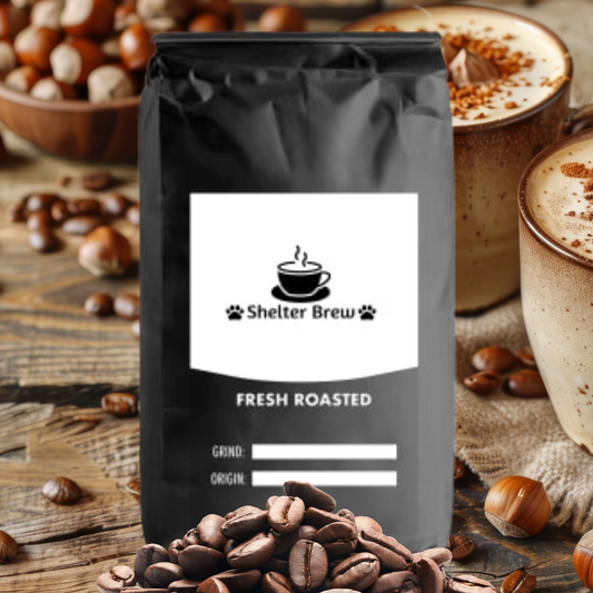Hazelnut Hound – Medium Roast Coffee (12oz, 1lb, 2lb, 5lb, 12lb)